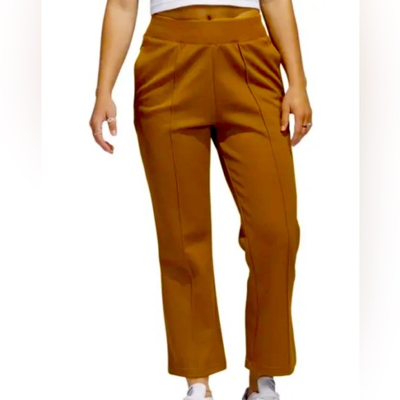 NWOT Adidas Xpress IB1355 Women's Bronze Flare Wide Leg Sweat Warm Up Pant SZ L - Picture 2 of 3